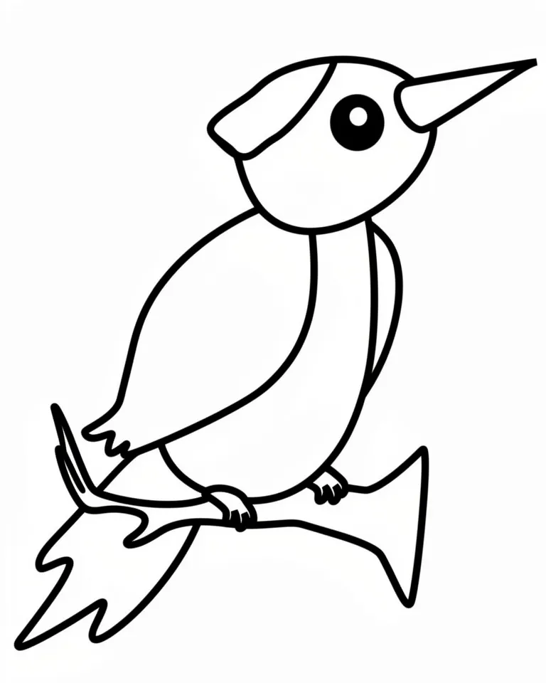 Дятел на ветке