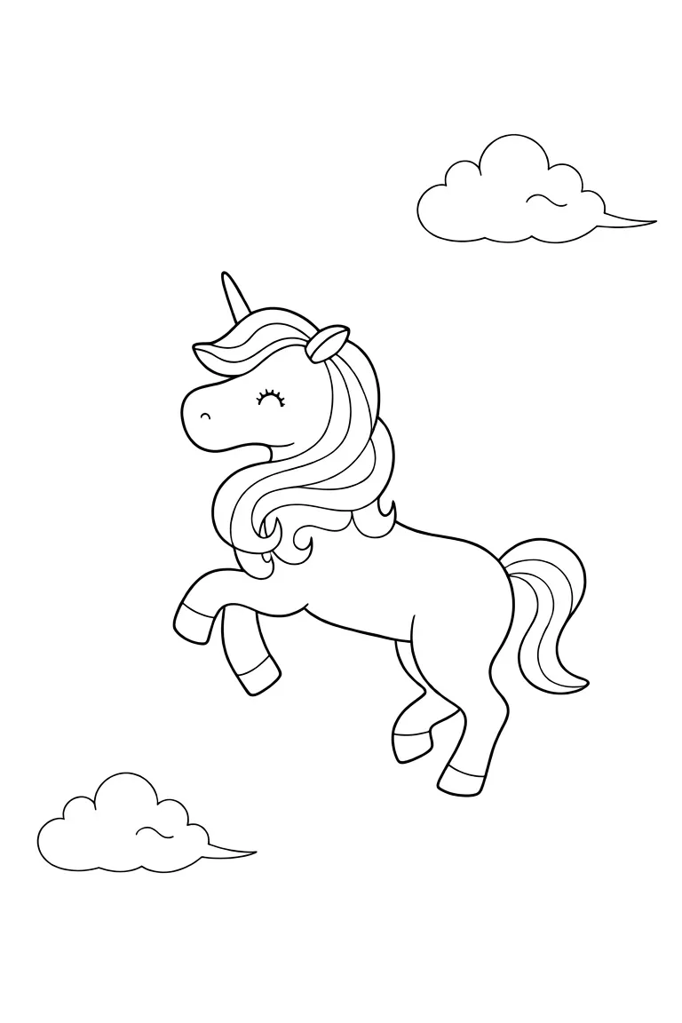 Единорог бежит по небу