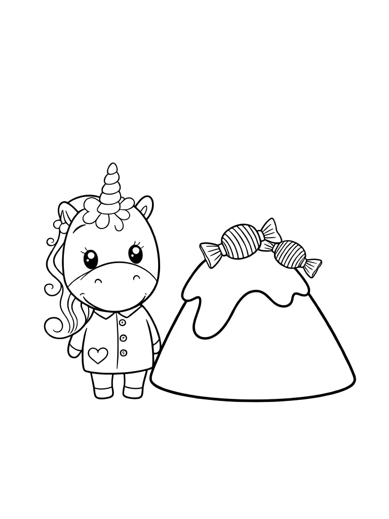 Единорог и гора сладостей