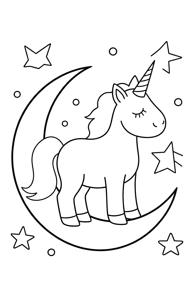 Единорог на ночном небосводе