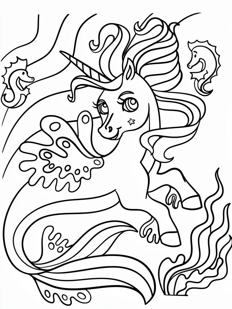 Единорог в подводном мире