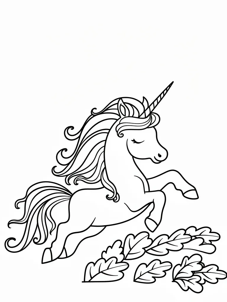 Единорог в волшебном лесу