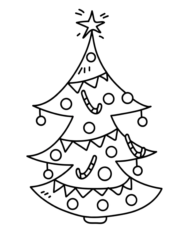 Елка украшенная шариками