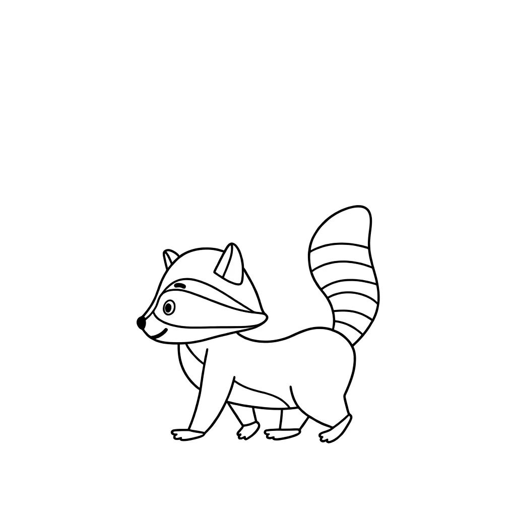 Енот на прогулке