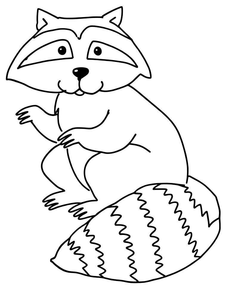 Енот с пушистым хвостом