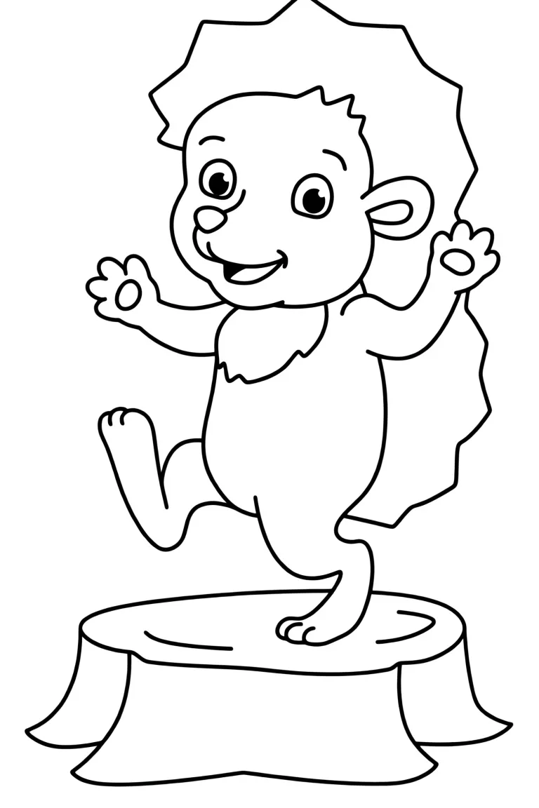 Ежик на пеньке