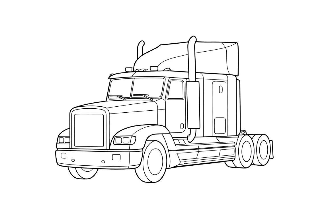 Раскраска – Freightliner FLD 120