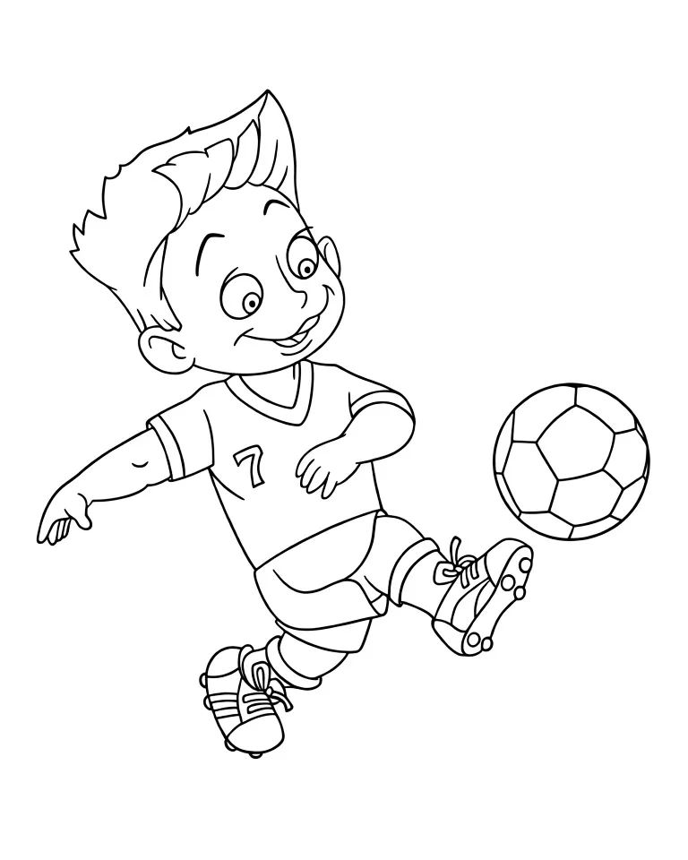 Футболист в бутсах