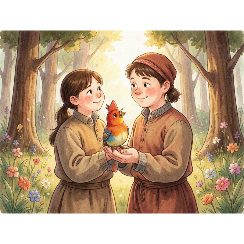 Глупый крестьянин и умная птица