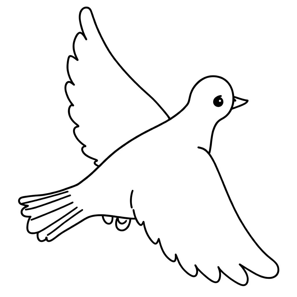 Голубь в полете