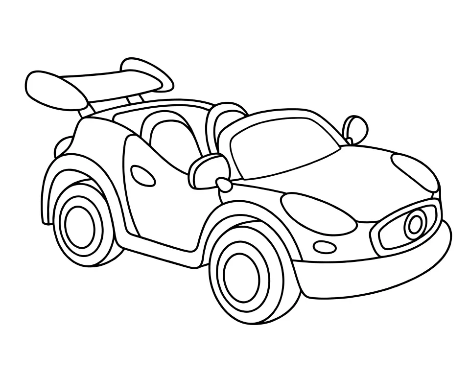 Гоночная машина со спойлером