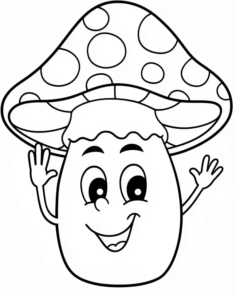 Грибочек машет