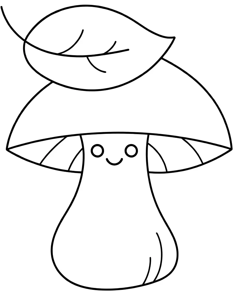 Грибочек с листиком