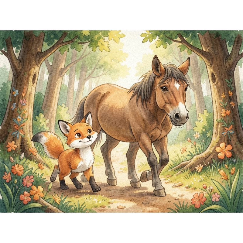 Лиса и лошадь