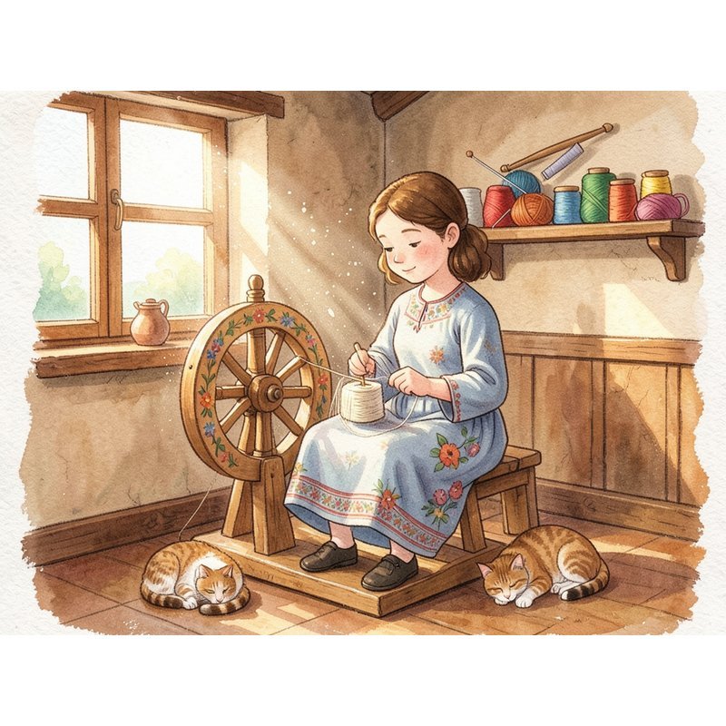 Веретенце, челнок и иголка