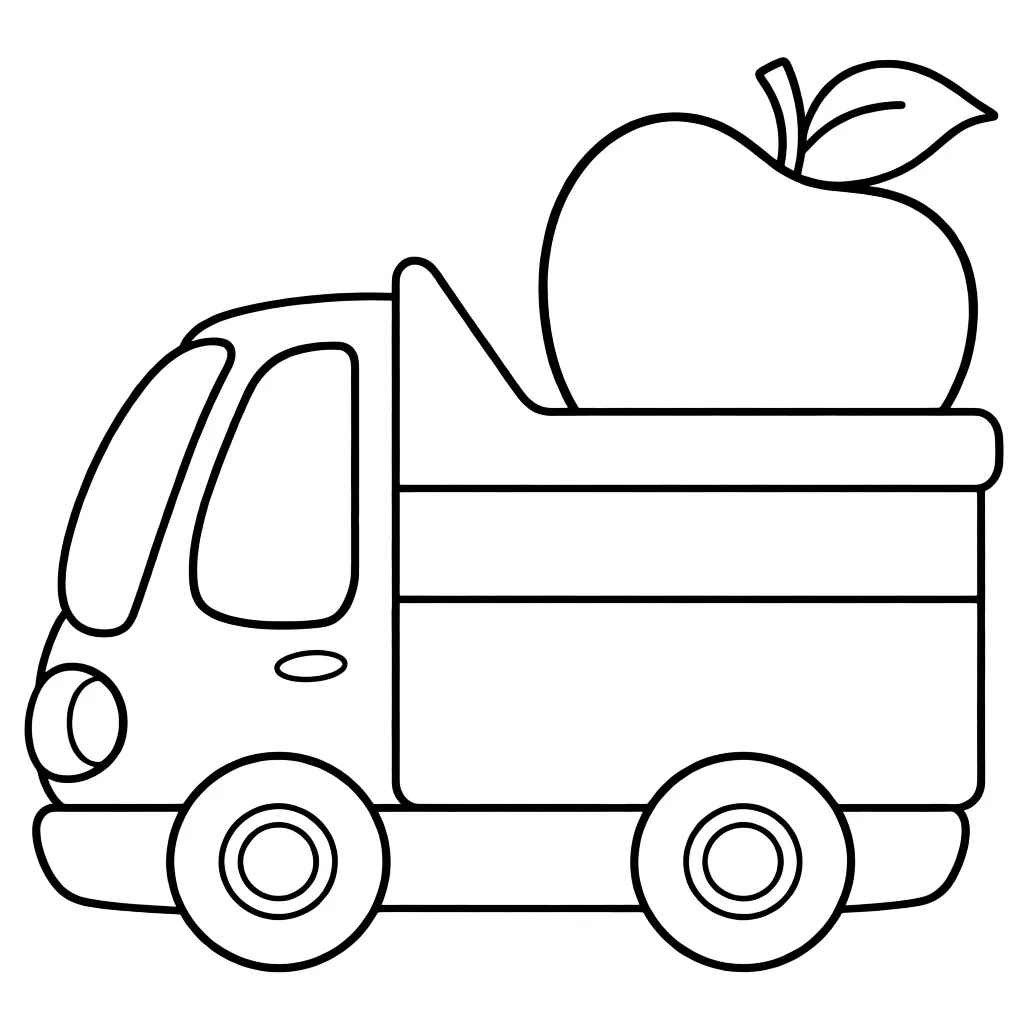 Грузовик с яблоком