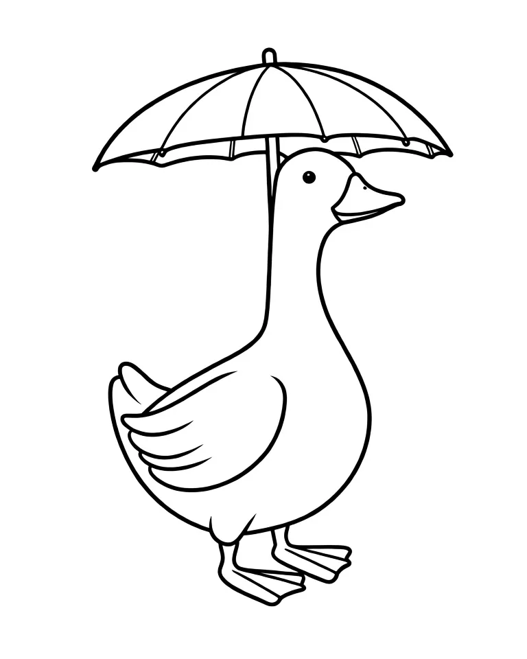 Гусь с зонтиком