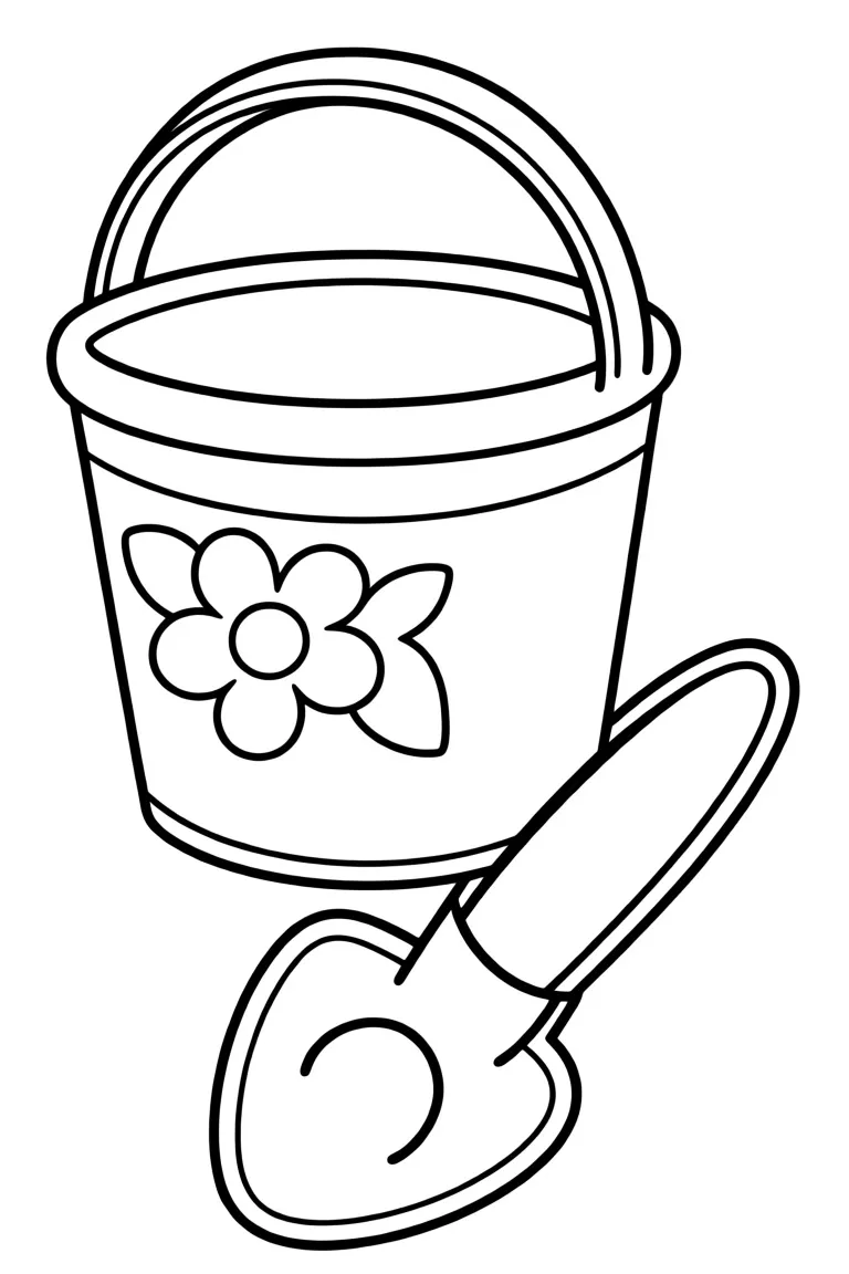 Игрушечное ведерко и лопатка