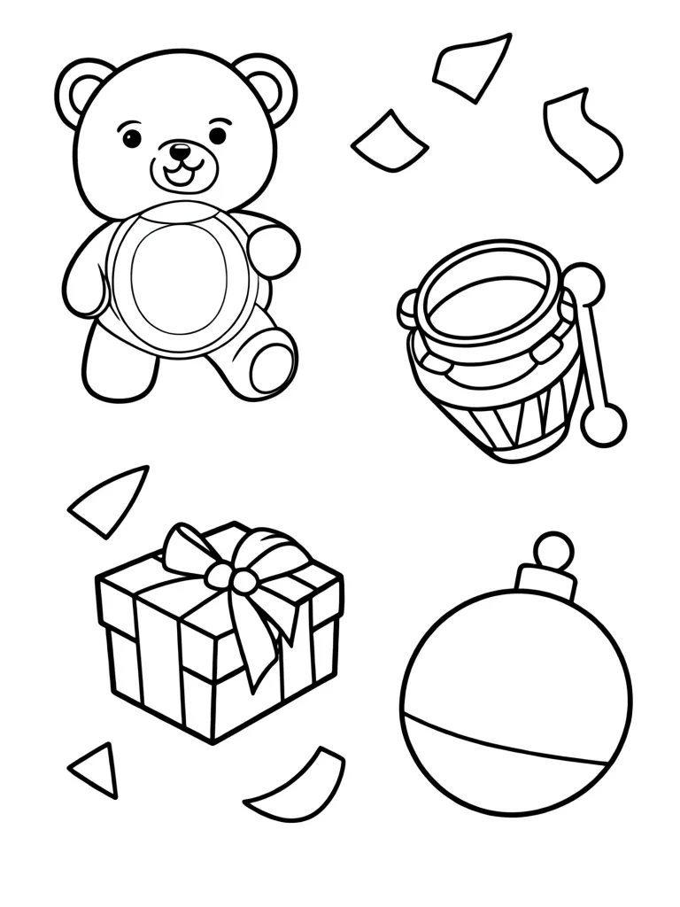 Игрушки и конфетти