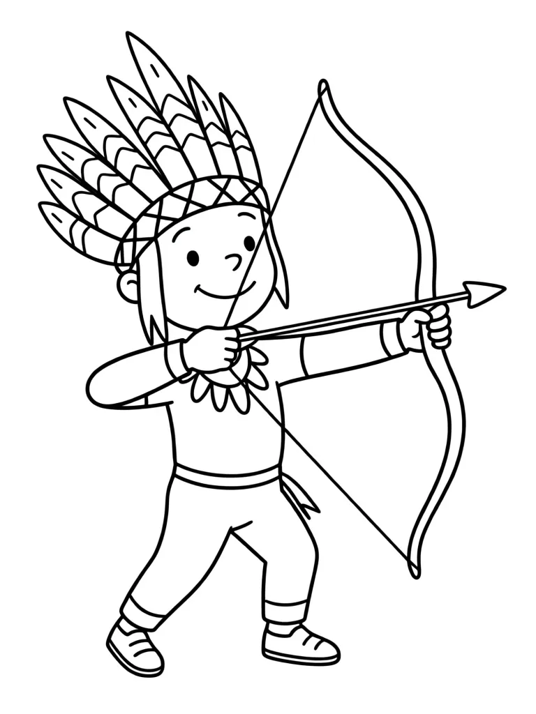 Индеец с луком