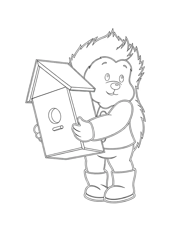 Ёжик со скворечником