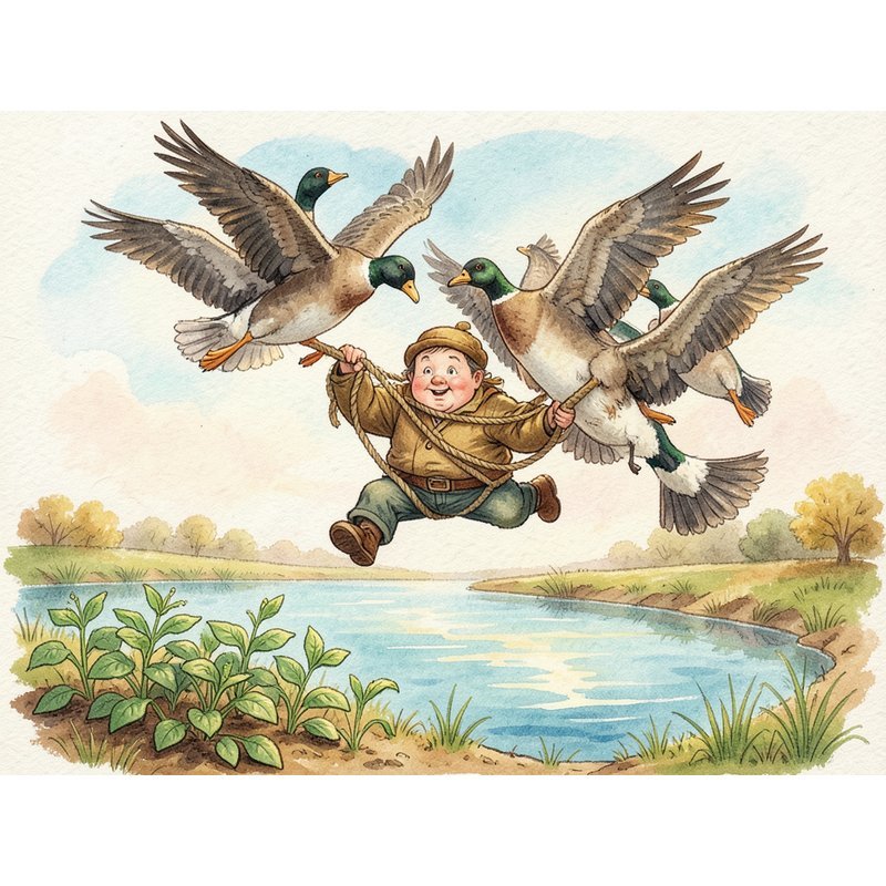 Как дикие гуси крестьянина унесли