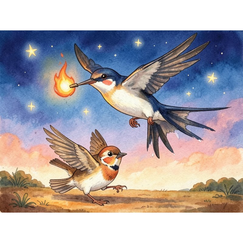 Как ласточка за огнём летала