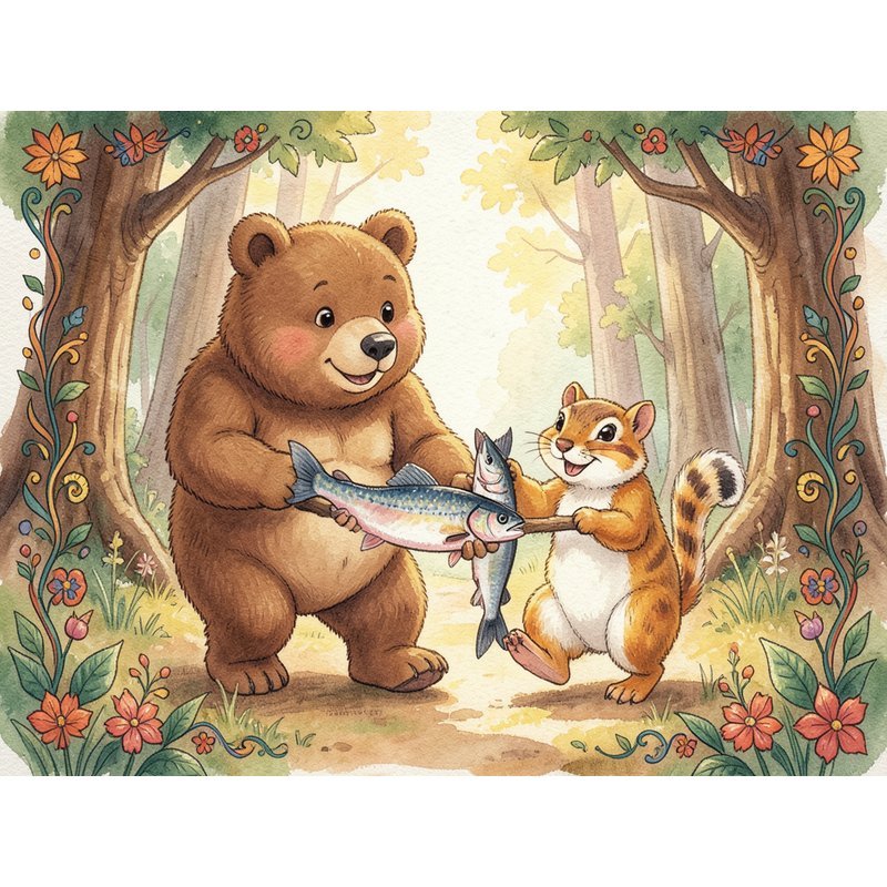 Как медведь и бурундук дружить перестали