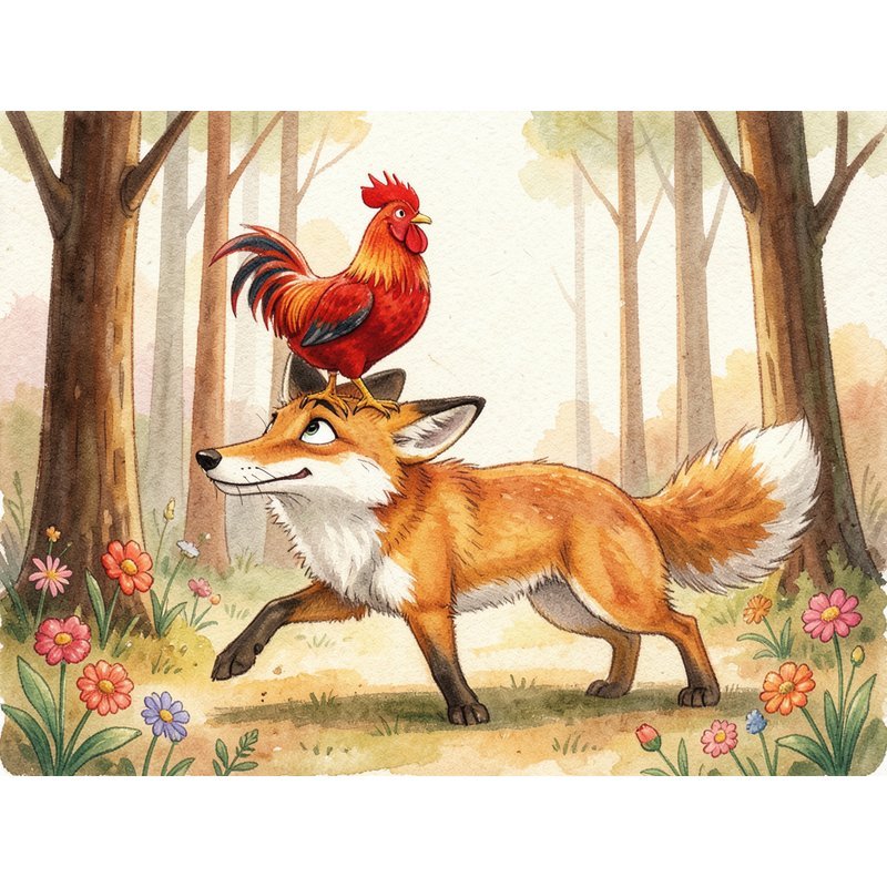 Как петух лису обманул