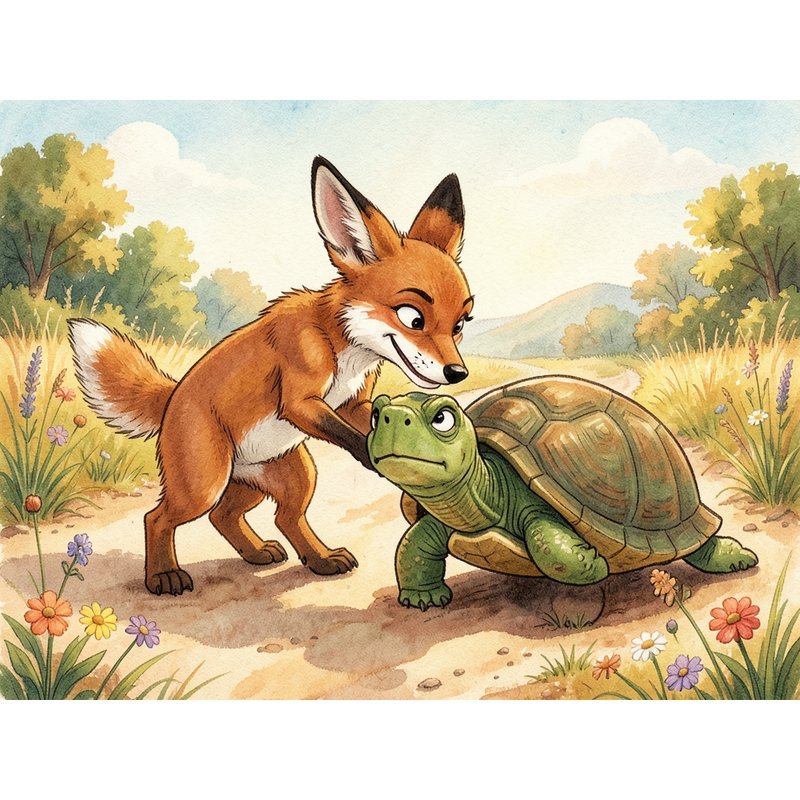 Как повстречались Братец Лис и Братец Черепаха