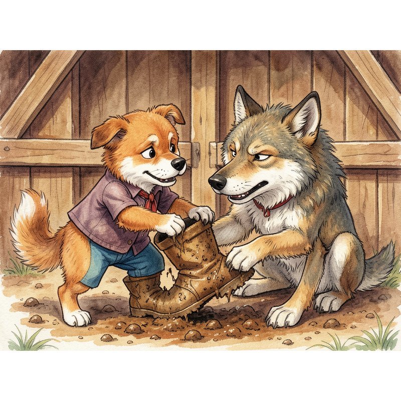 Как собака волка в сапоги обула