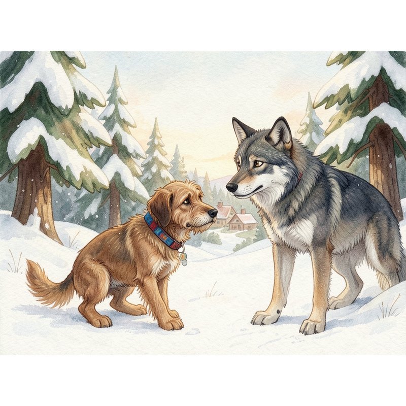 Как волк и пёс дружили