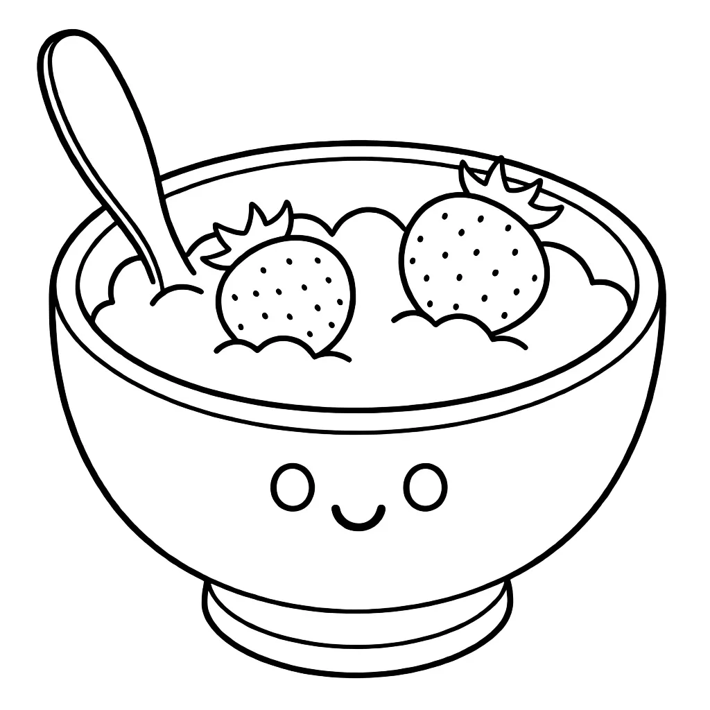 Каша с клубникой