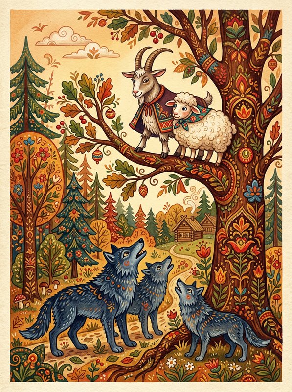 Казка про козла и барана