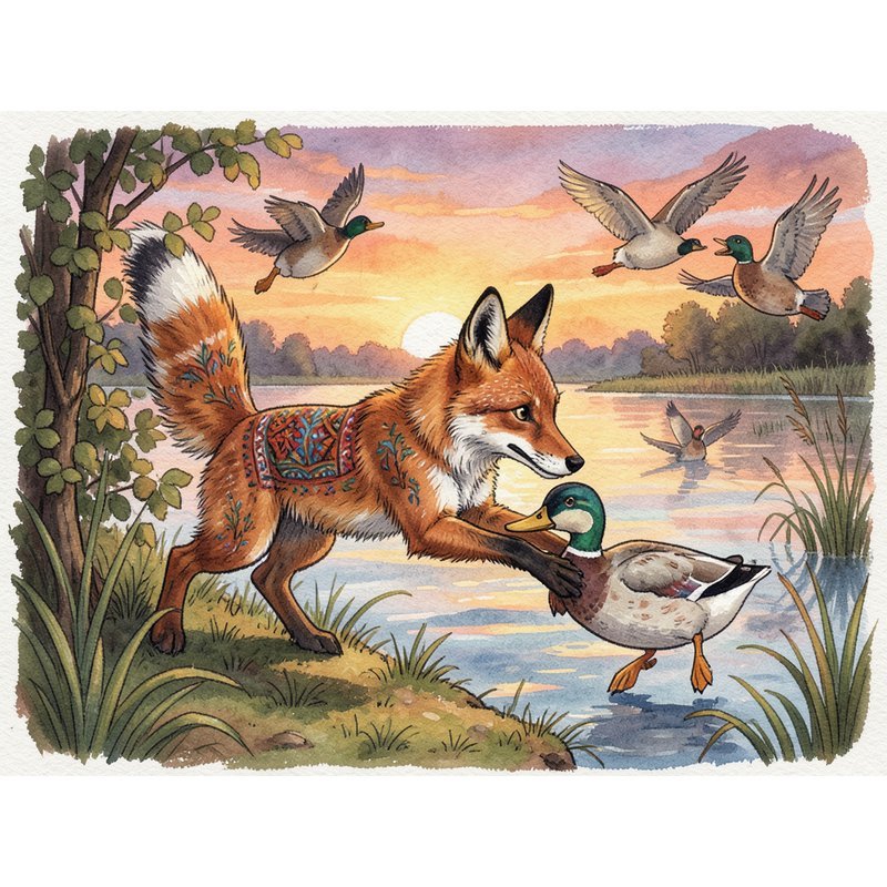 Хитрый Лис и умная Уточка