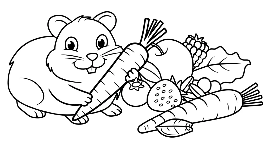 Хомячок и овощи