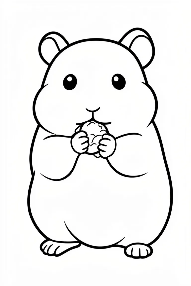 Хомячок кушает