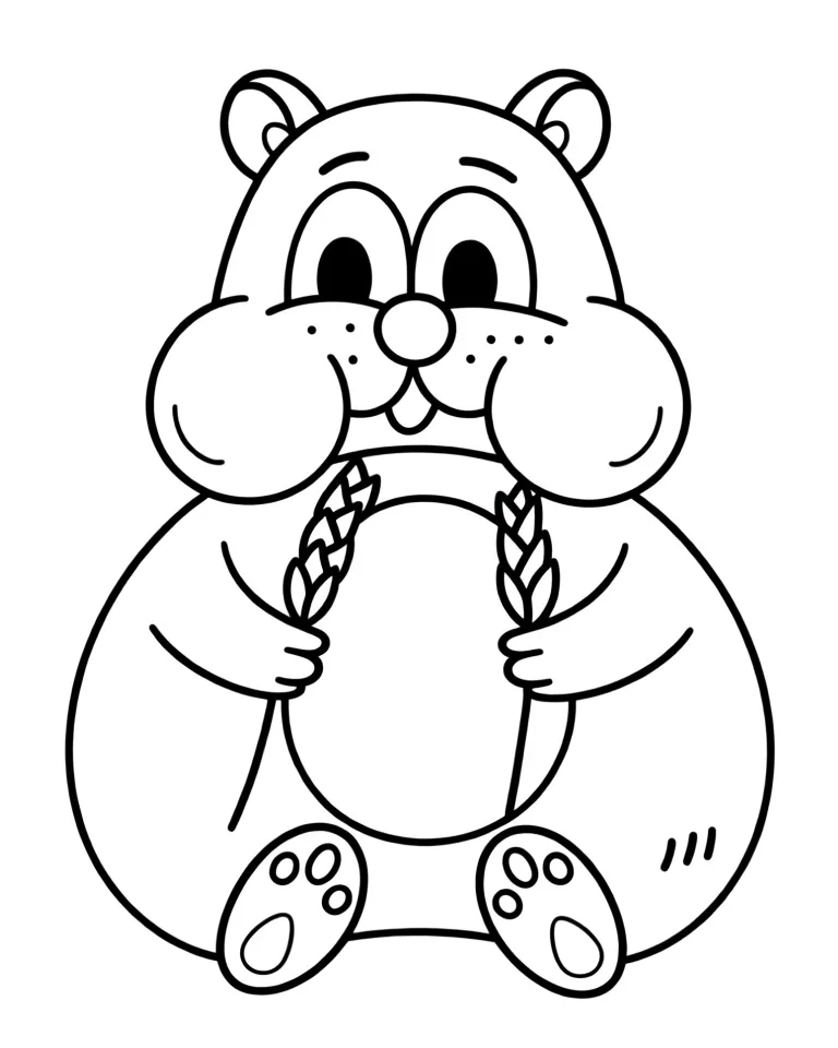 Хомяк с набитыми щеками