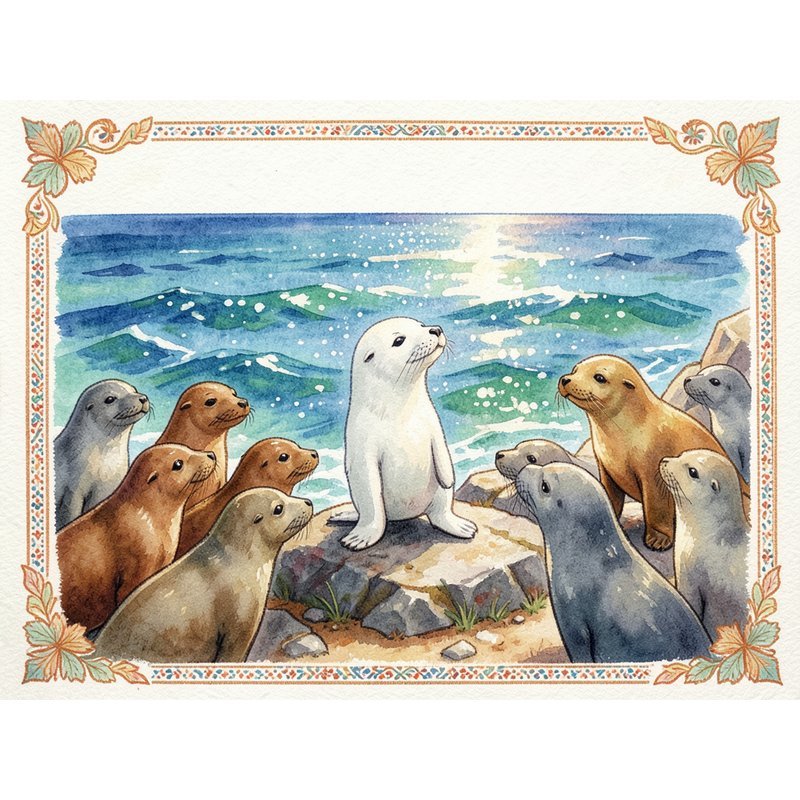 Белый котик