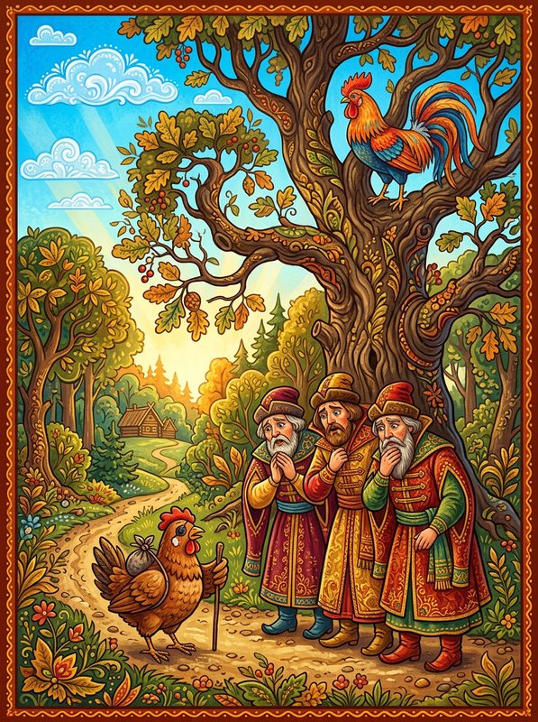 Кочет и курица