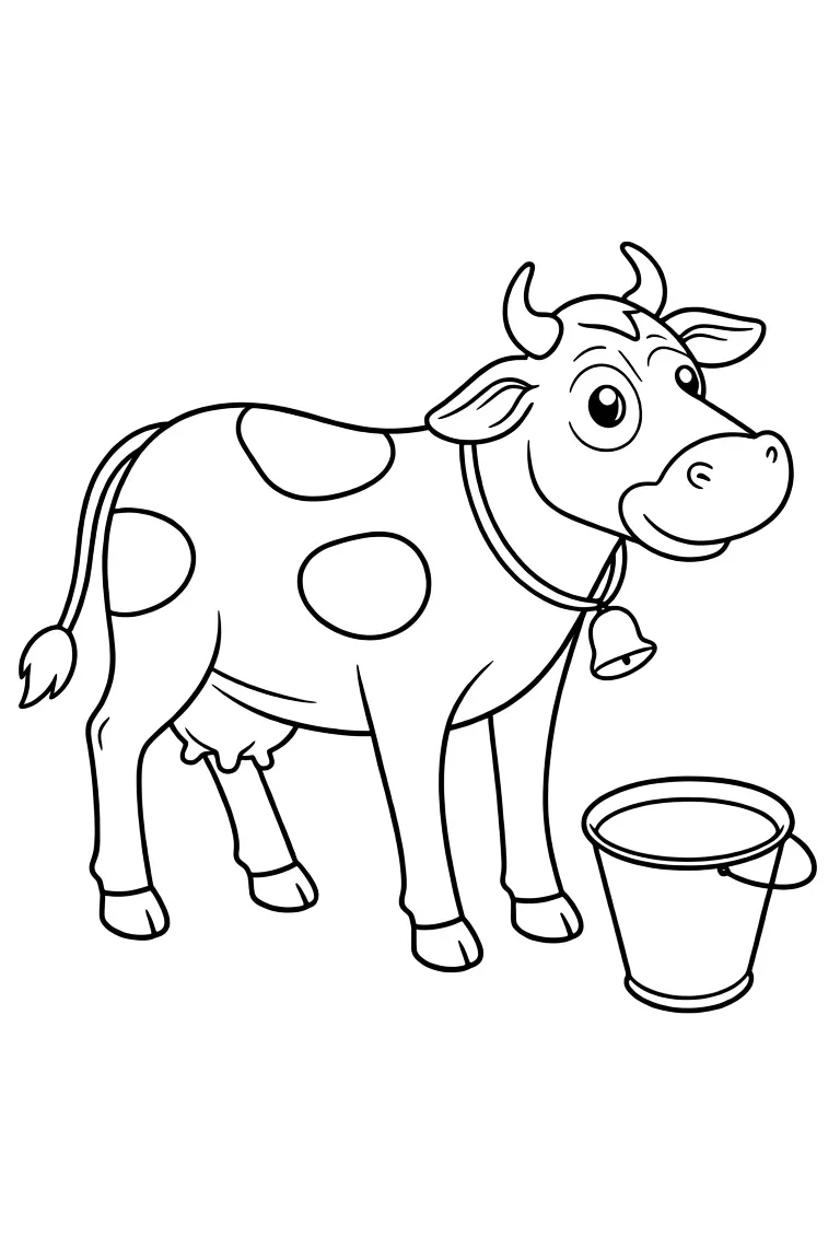 Корова и ведро молока