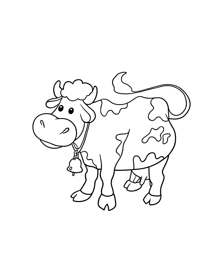 Корова на лугу