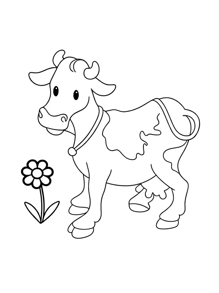 Коровка и цветочек