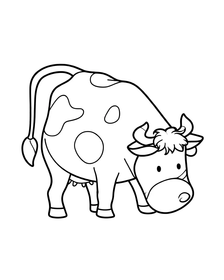 Коровка пасется