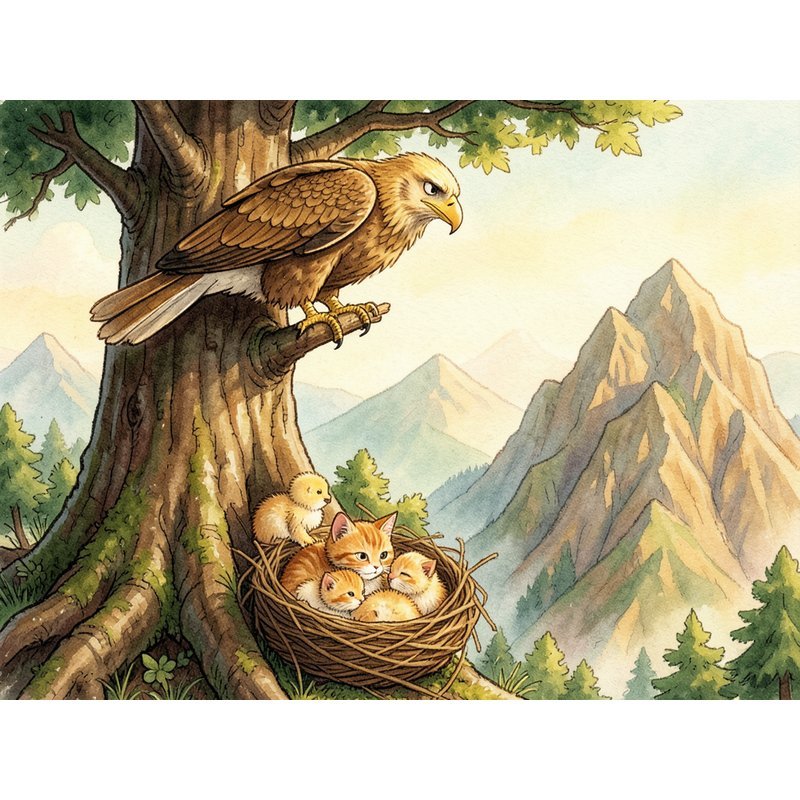 Коршун и кошка