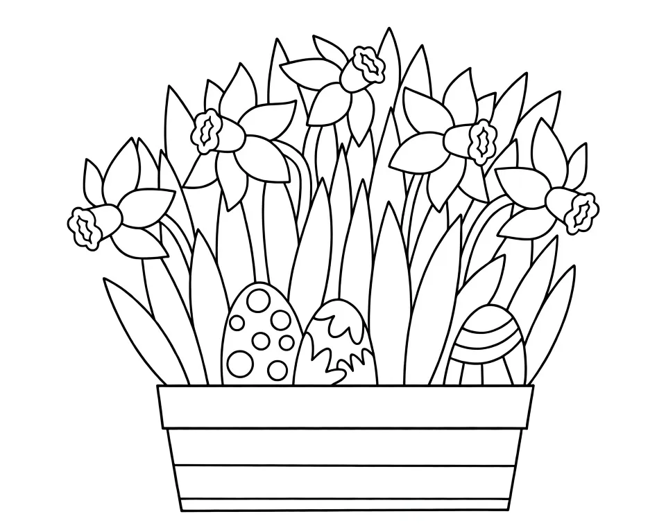 Корзина нарциссов