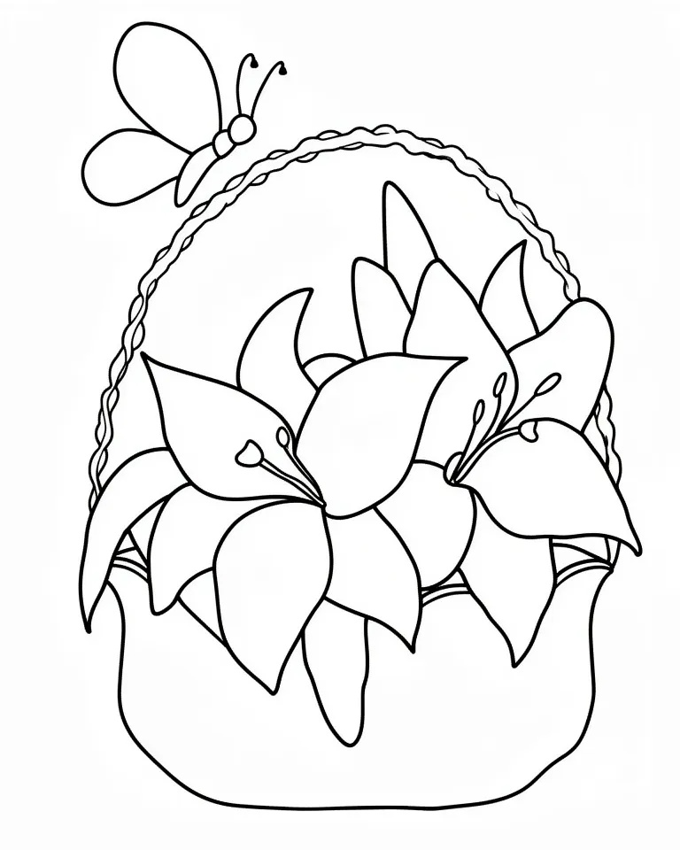 Корзинка с лилией