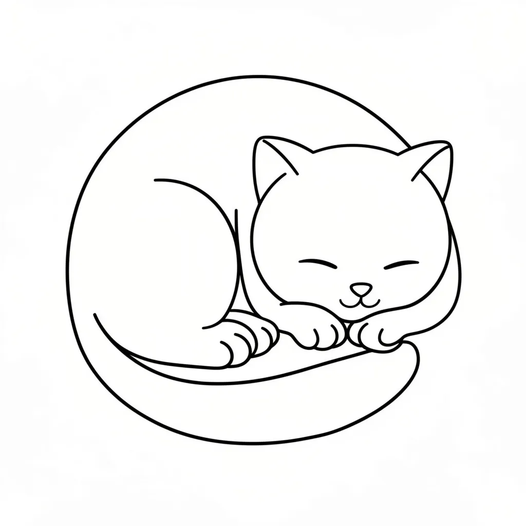 Кошечка спит