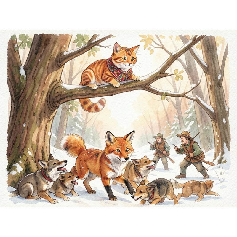 Кошка и лисица