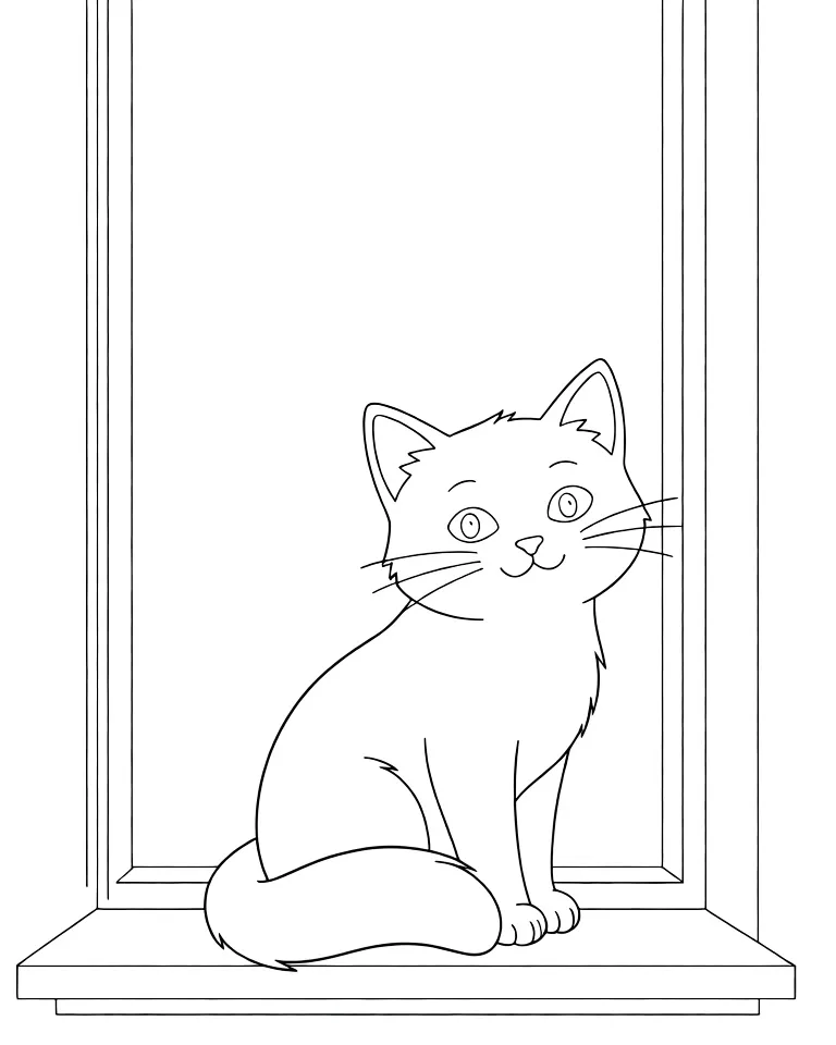 Кошка на окошке